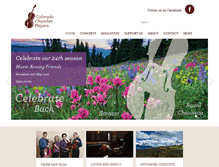 Tablet Screenshot of coloradochamberplayers.org